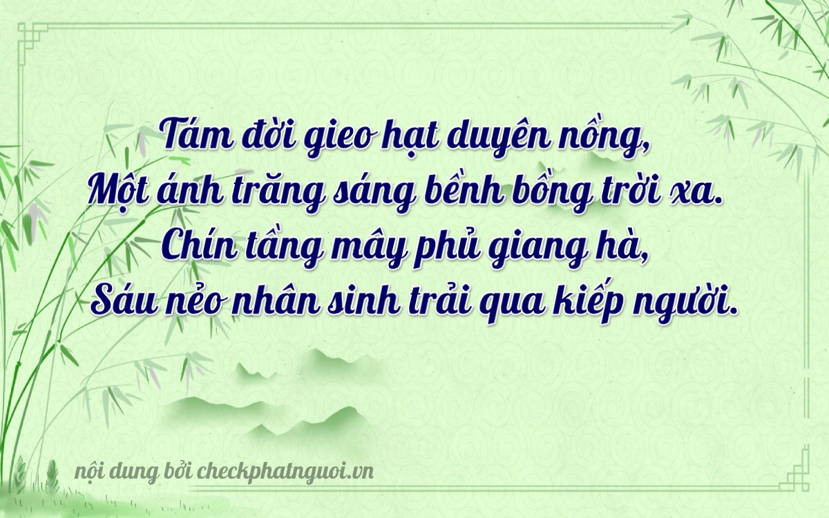 Bài thơ ý nghĩa cho <b>biển số 20A-81996</b> tại website checkphatnguoi.vn