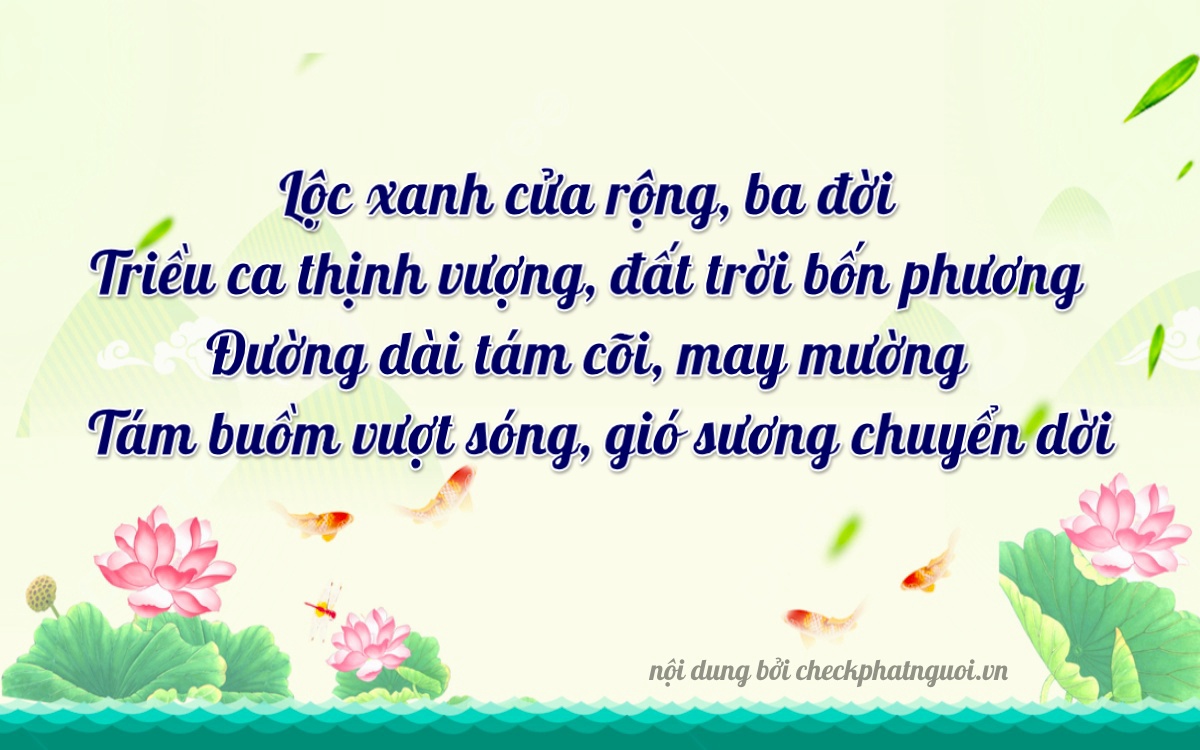 Bài thơ ý nghĩa cho <b>biển số 20A-82948</b> tại website checkphatnguoi.vn