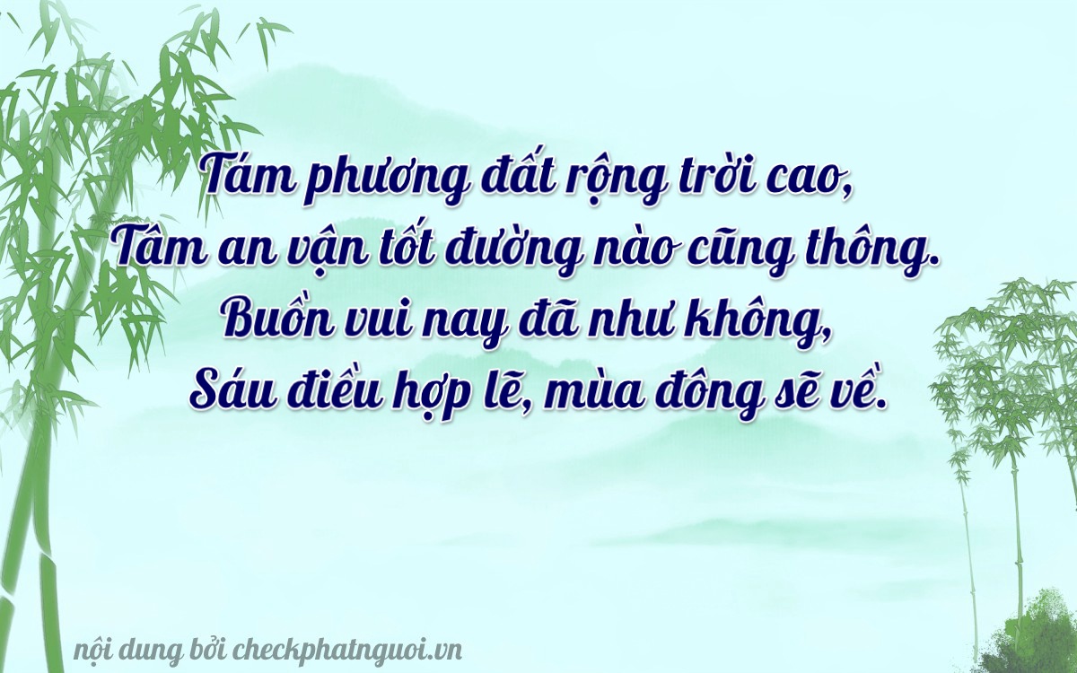 Bài thơ ý nghĩa cho <b>biển số 20A-84206</b> tại website checkphatnguoi.vn