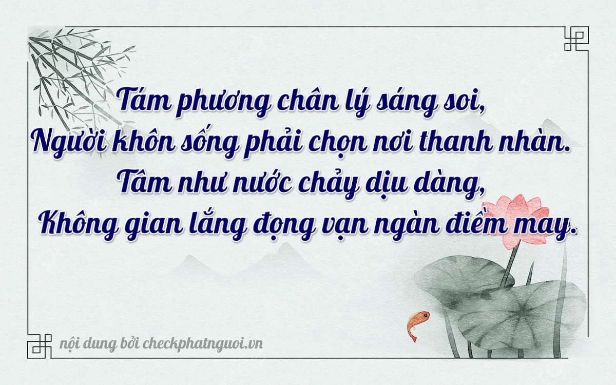 Bài thơ ý nghĩa cho <b>biển số 20A-84260</b> tại website checkphatnguoi.vn