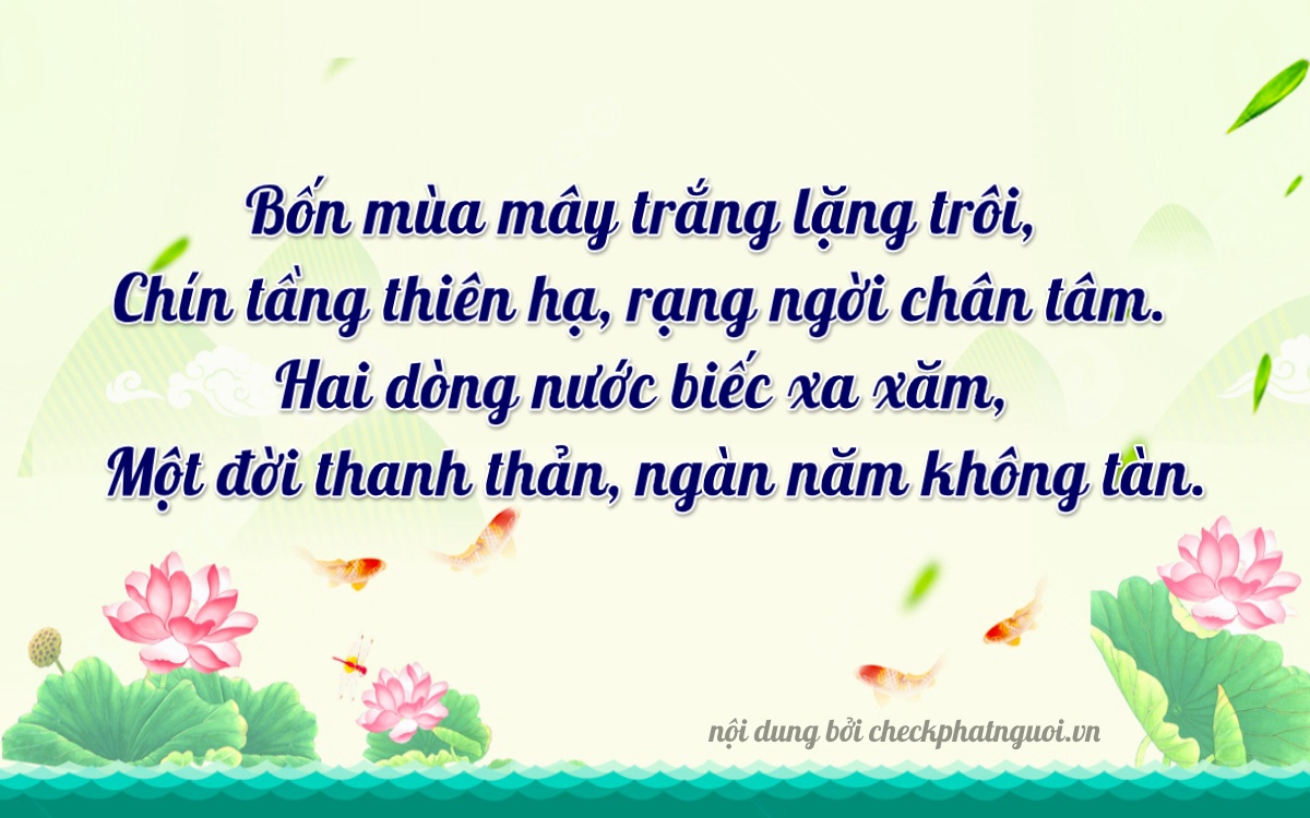 Bài thơ ý nghĩa cho <b>biển số 20A-84921</b> tại website checkphatnguoi.vn