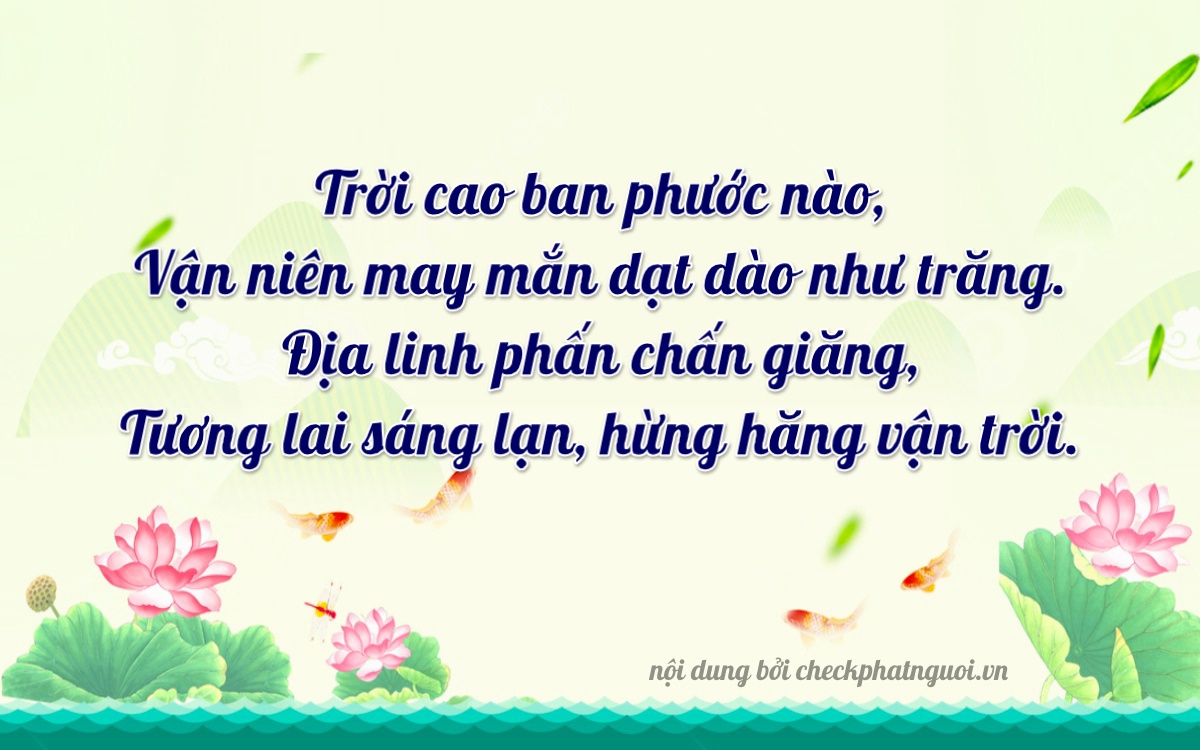 Bài thơ ý nghĩa cho <b>biển số 20A-85668</b> tại website checkphatnguoi.vn