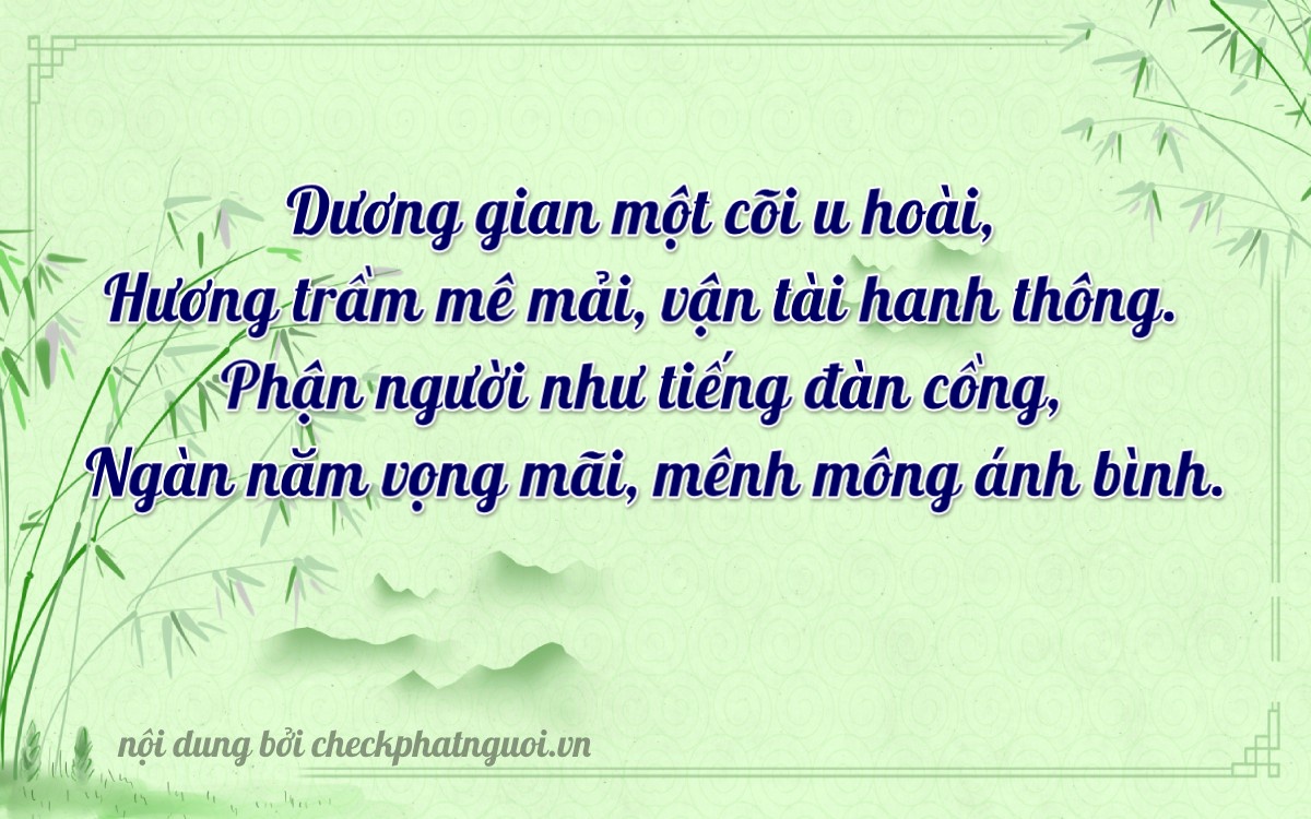 Bài thơ ý nghĩa cho <b>biển số 20A-86081</b> tại website checkphatnguoi.vn
