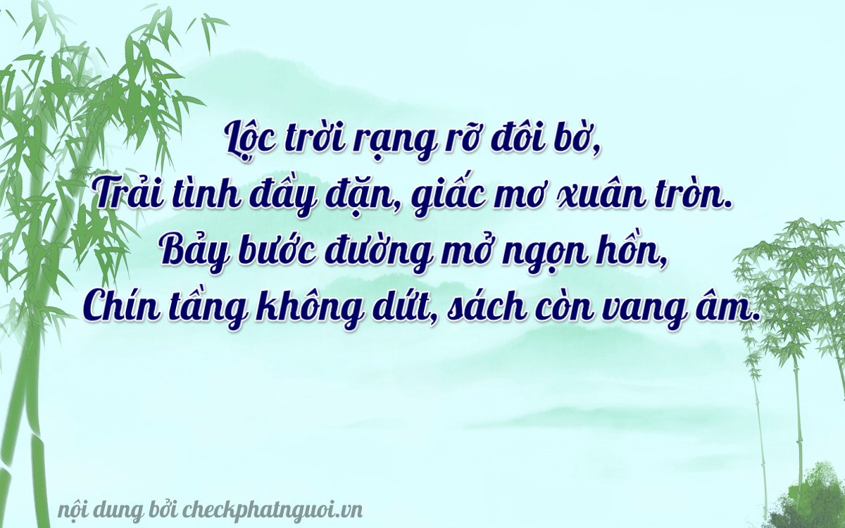 Bài thơ ý nghĩa cho <b>biển số 20A-87073</b> tại website checkphatnguoi.vn