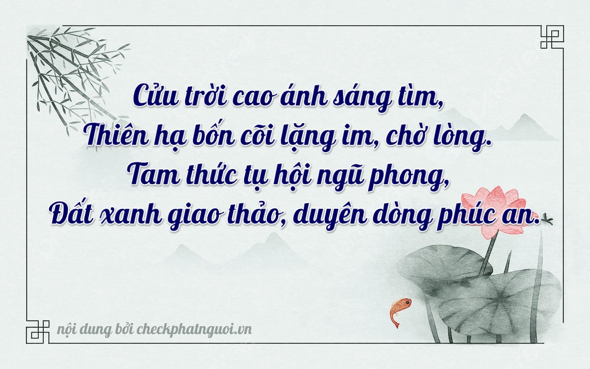 Bài thơ ý nghĩa cho <b>biển số 20A-87133</b> tại website checkphatnguoi.vn