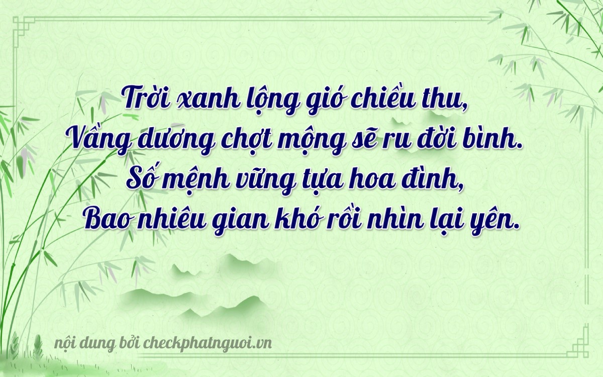 Bài thơ ý nghĩa cho <b>biển số 20A-87230</b> tại website checkphatnguoi.vn