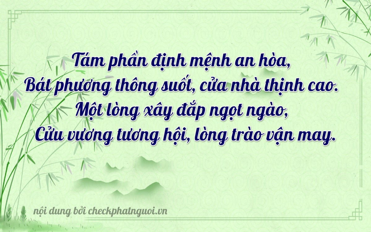 Bài thơ ý nghĩa cho <b>biển số 20A-88189</b> tại website checkphatnguoi.vn