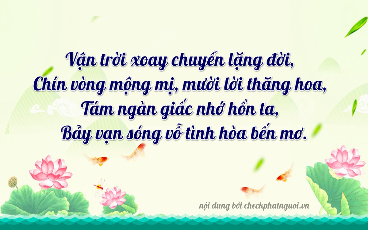 Bài thơ ý nghĩa cho <b>biển số 20A-91874</b> tại website checkphatnguoi.vn