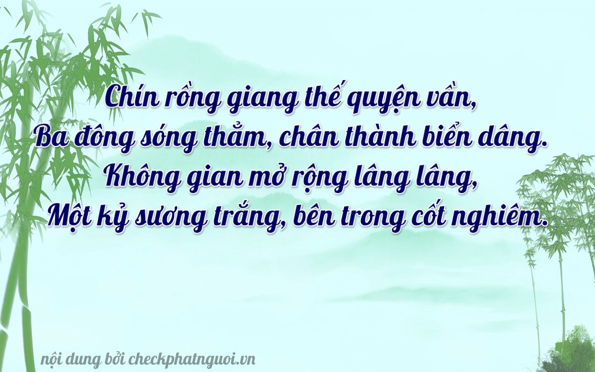 Bài thơ ý nghĩa cho <b>biển số 20A-93005</b> tại website checkphatnguoi.vn