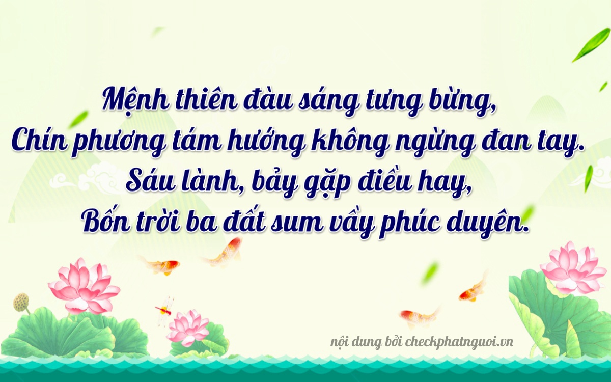 Bài thơ ý nghĩa cho <b>biển số 20A-97634</b> tại website checkphatnguoi.vn