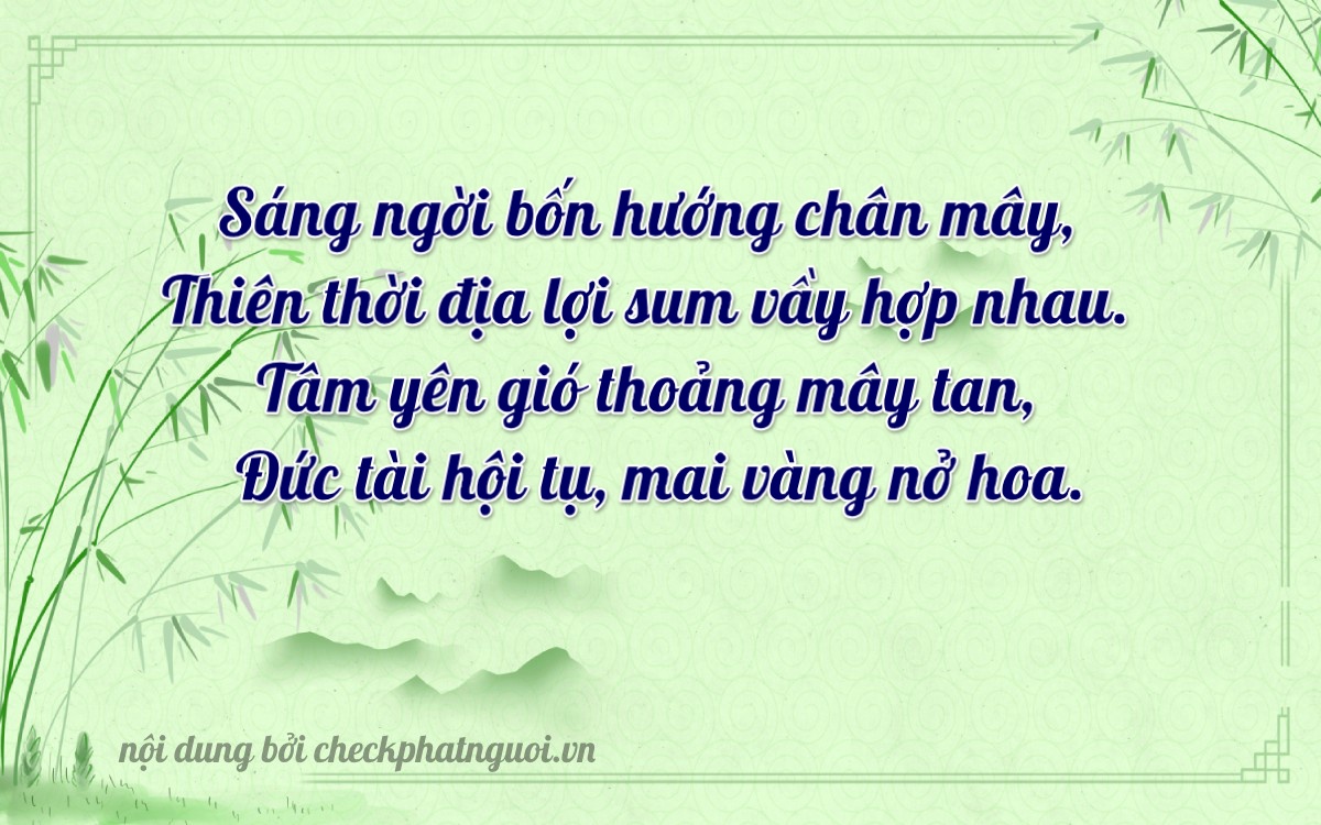 Bài thơ ý nghĩa cho <b>biển số 20A-97891</b> tại website checkphatnguoi.vn