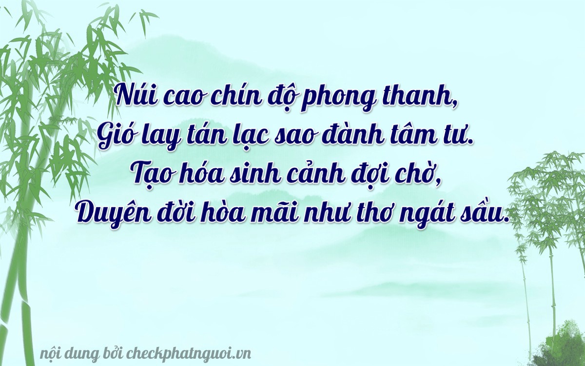 Bài thơ ý nghĩa cho <b>biển số 20AA-06579</b> tại website checkphatnguoi.vn