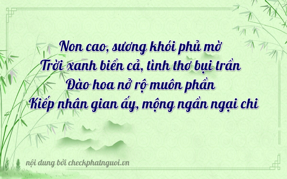 Bài thơ ý nghĩa cho <b>biển số 20AA-10774</b> tại website checkphatnguoi.vn