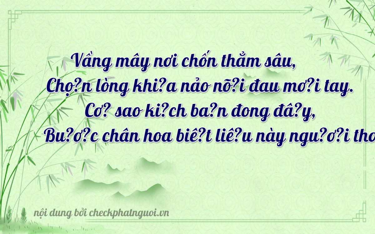 Bài thơ ý nghĩa cho <b>biển số 20AA-14868</b> tại website checkphatnguoi.vn