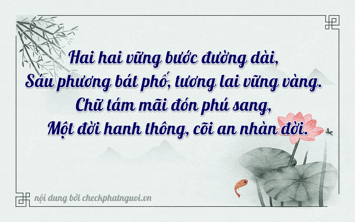 Bài thơ ý nghĩa cho <b>biển số 20AA-22681</b> tại website checkphatnguoi.vn