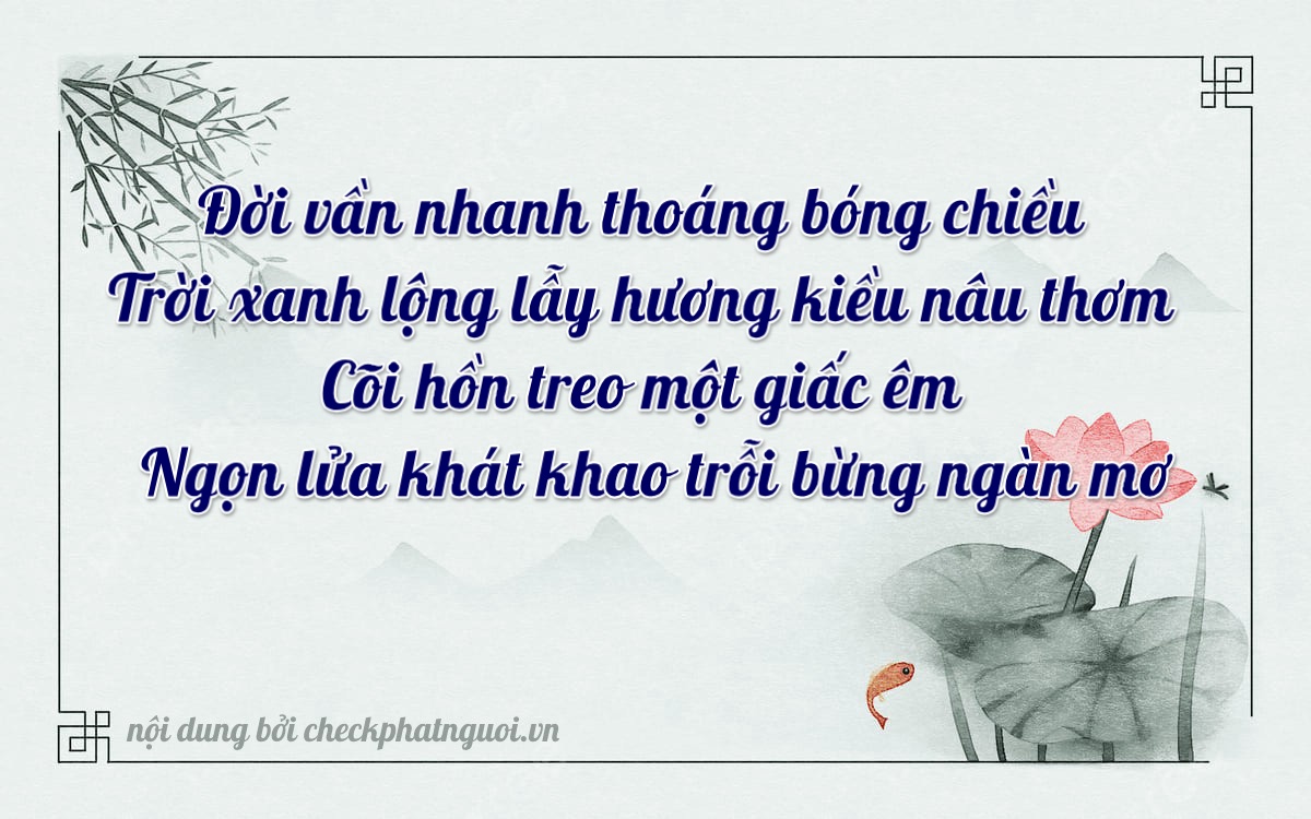 Bài thơ ý nghĩa cho <b>biển số 20AA-41142</b> tại website checkphatnguoi.vn