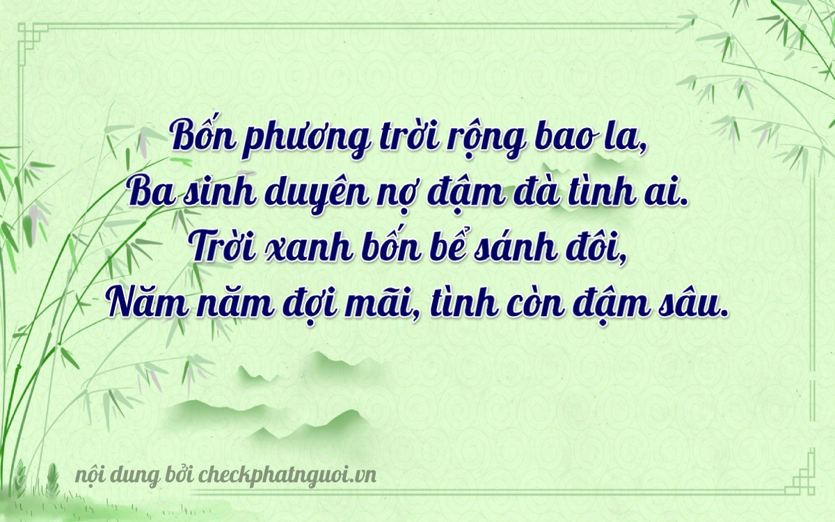 Bài thơ ý nghĩa cho <b>biển số 20AA-43354</b> tại website checkphatnguoi.vn