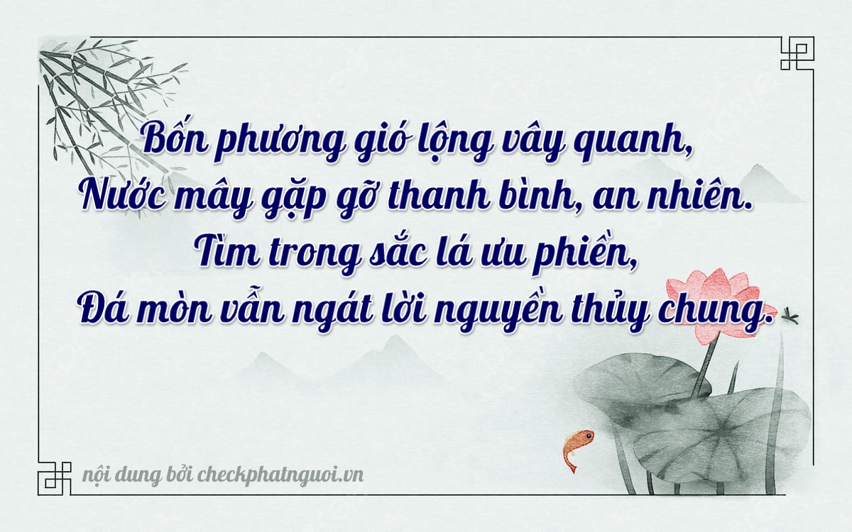Bài thơ ý nghĩa cho <b>biển số 20AA-45614</b> tại website checkphatnguoi.vn