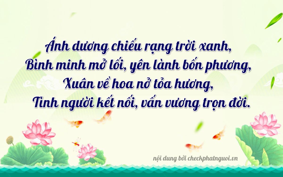 Bài thơ ý nghĩa cho <b>biển số 20AB-01955</b> tại website checkphatnguoi.vn