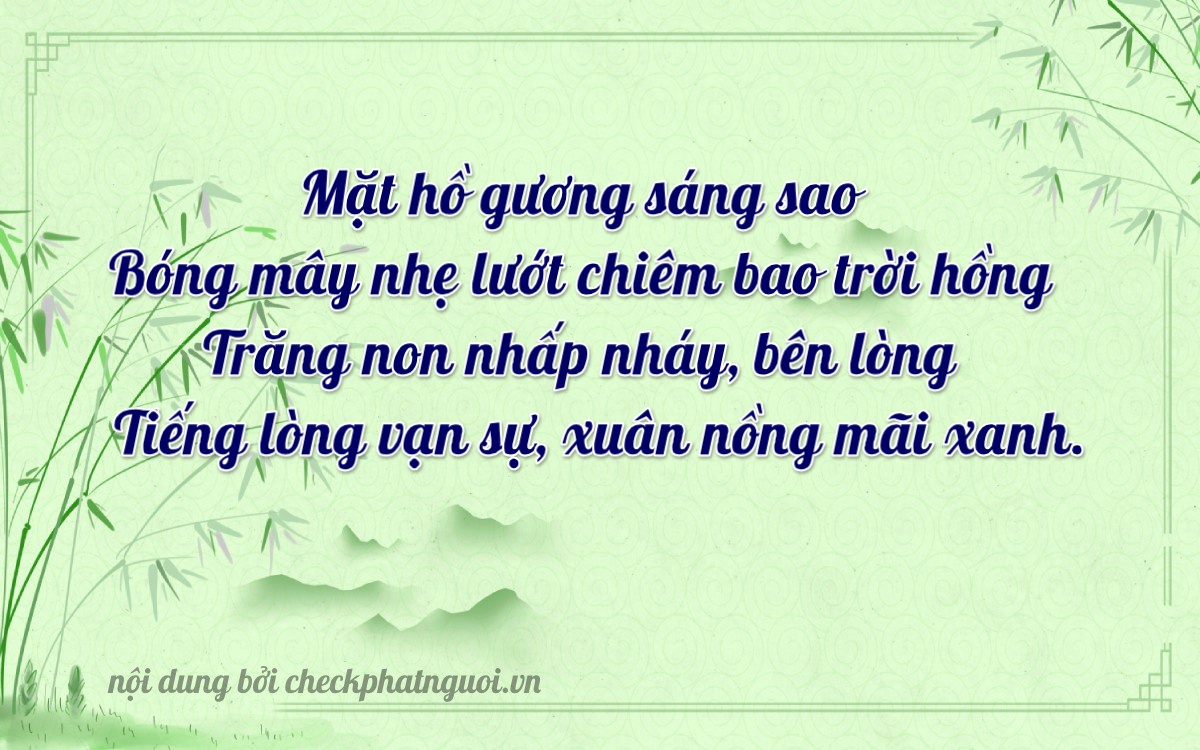 Bài thơ ý nghĩa cho <b>biển số 20AB-02982</b> tại website checkphatnguoi.vn