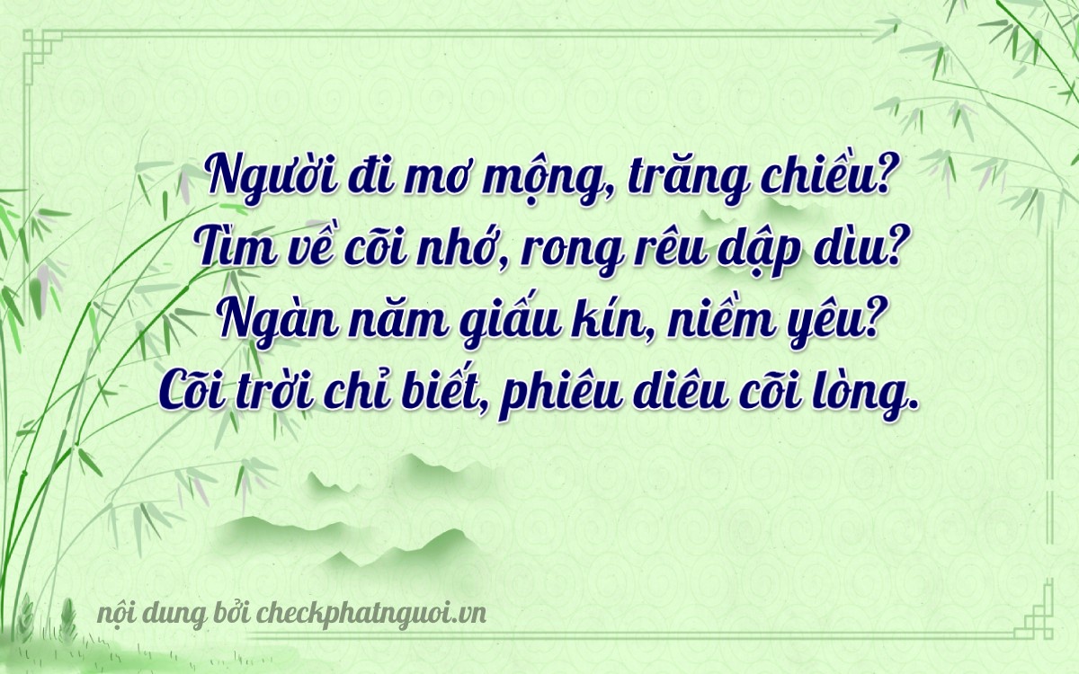 Bài thơ ý nghĩa cho <b>biển số 20AB-03600</b> tại website checkphatnguoi.vn
