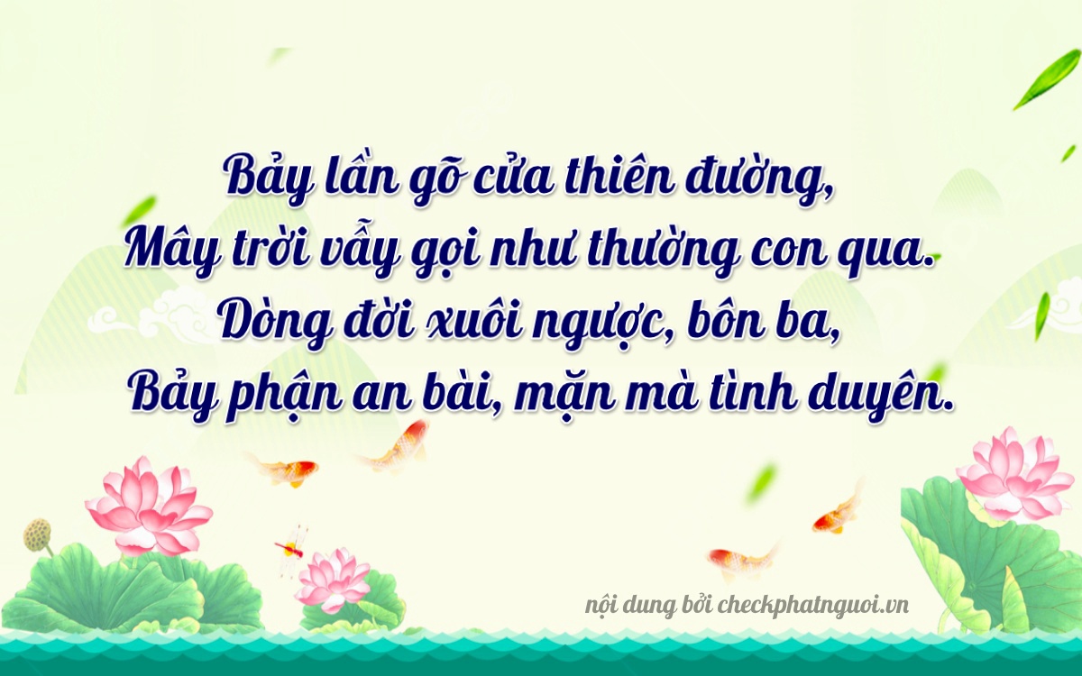 Bài thơ ý nghĩa cho <b>biển số 20AC-77777</b> tại website checkphatnguoi.vn