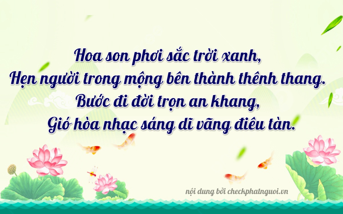 Bài thơ ý nghĩa cho <b>biển số 20AE-02766</b> tại website checkphatnguoi.vn