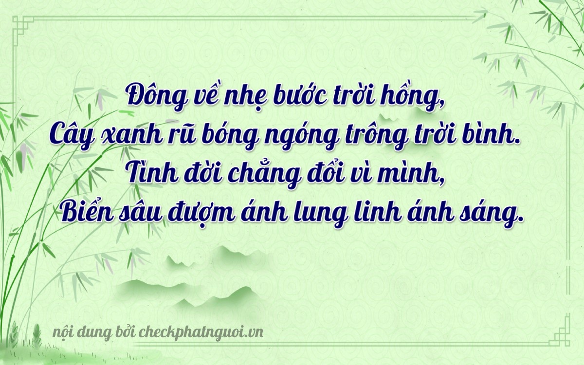 Bài thơ ý nghĩa cho <b>biển số 20AE-10278</b> tại website checkphatnguoi.vn