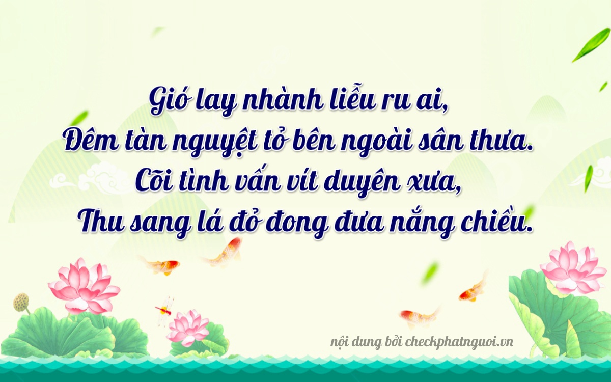 Bài thơ ý nghĩa cho <b>biển số 20AE-10319</b> tại website checkphatnguoi.vn