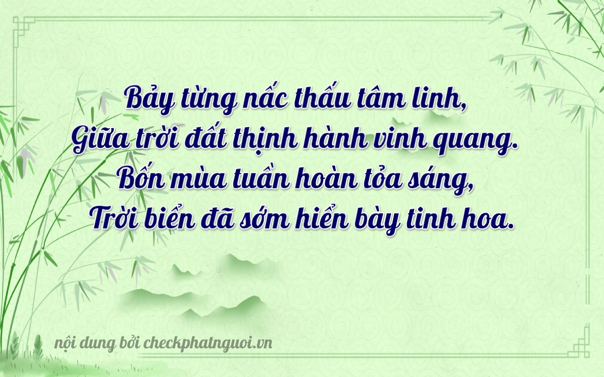 Bài thơ ý nghĩa cho <b>biển số 20AF-00778</b> tại website checkphatnguoi.vn