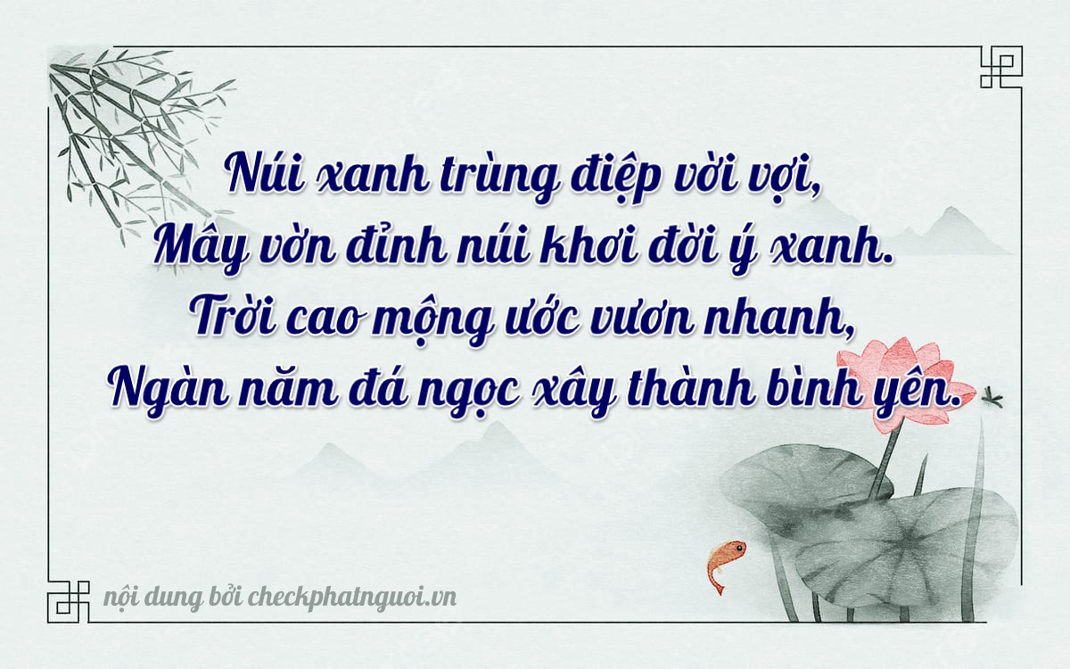 Bài thơ ý nghĩa cho <b>biển số 20AF-06024</b> tại website checkphatnguoi.vn