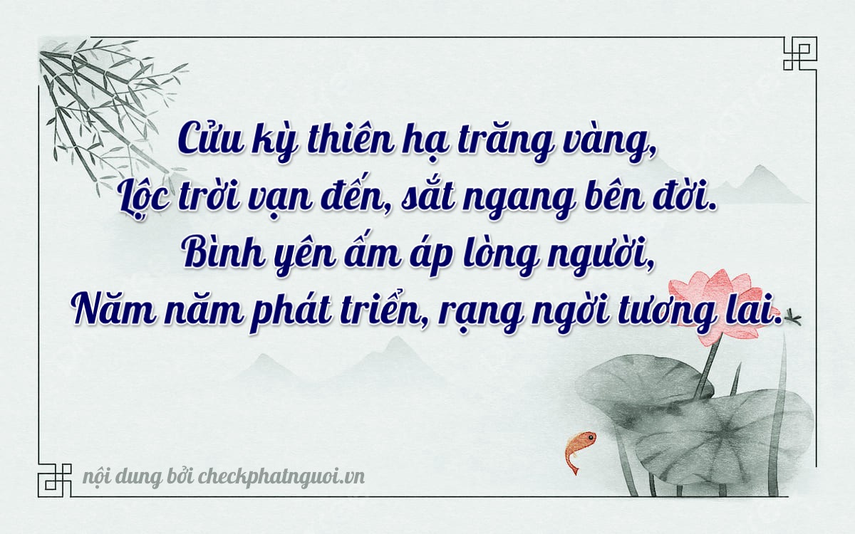 Bài thơ ý nghĩa cho <b>biển số 20AF-08999</b> tại website checkphatnguoi.vn