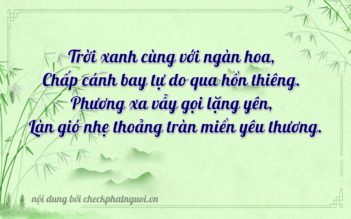 Bài thơ ý nghĩa cho <b>biển số 20AH-04136</b> tại website checkphatnguoi.vn