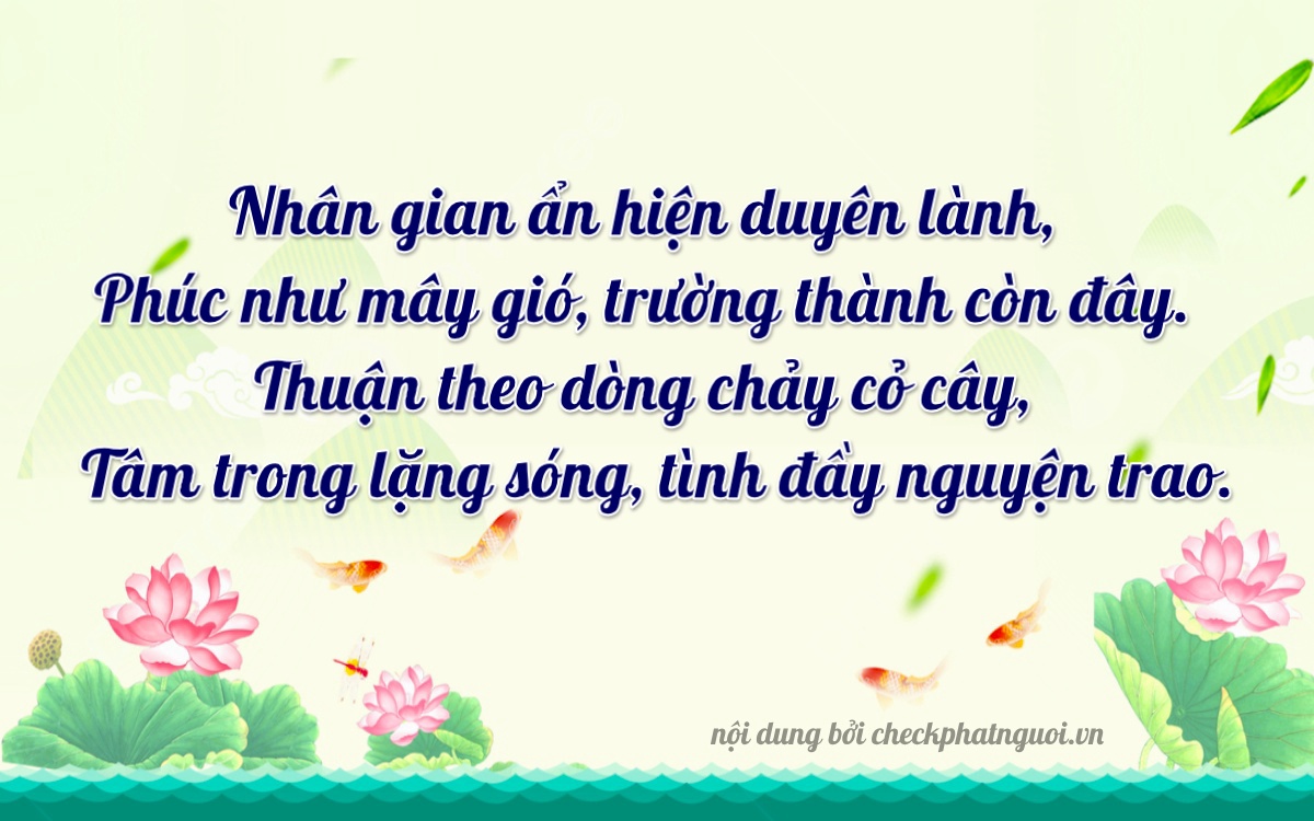 Bài thơ ý nghĩa cho <b>biển số 20AL-01430</b> tại website checkphatnguoi.vn