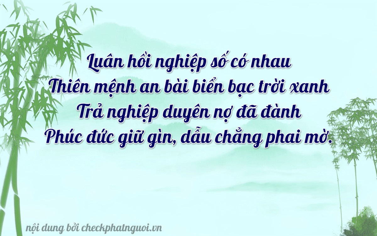 Bài thơ ý nghĩa cho <b>biển số 20B-00834</b> tại website checkphatnguoi.vn