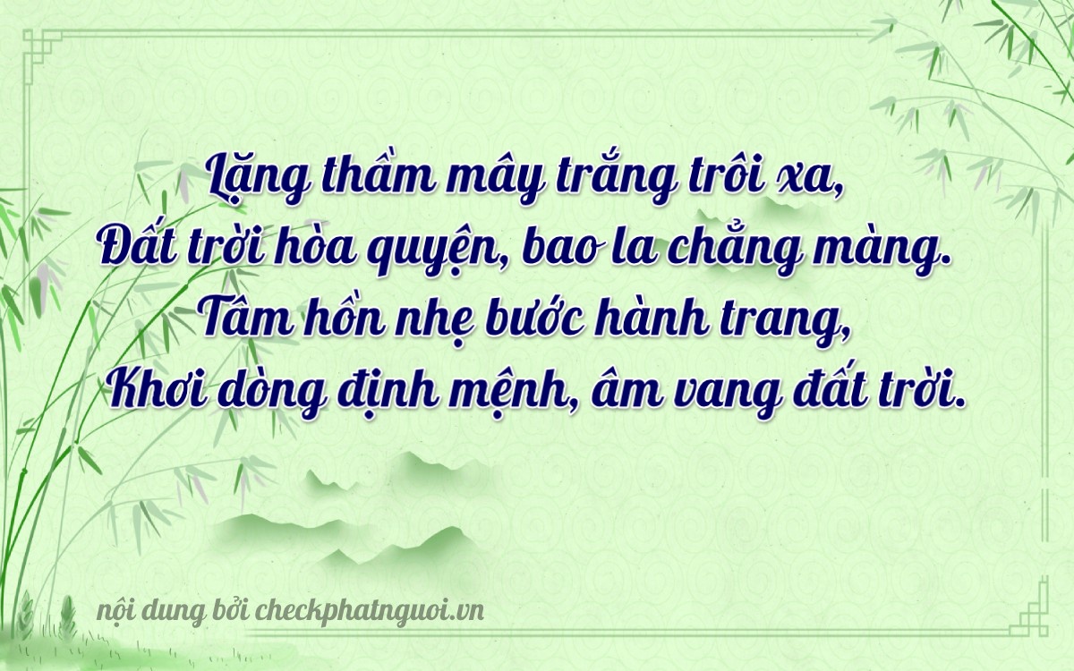 Bài thơ ý nghĩa cho <b>biển số 20B-08990</b> tại website checkphatnguoi.vn