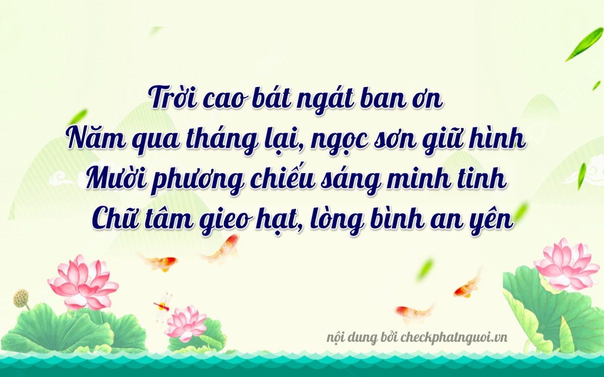 Bài thơ ý nghĩa cho <b>biển số 20B1-10510</b> tại website checkphatnguoi.vn