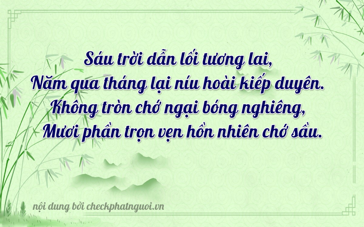 Bài thơ ý nghĩa cho <b>biển số 20B1-20651</b> tại website checkphatnguoi.vn