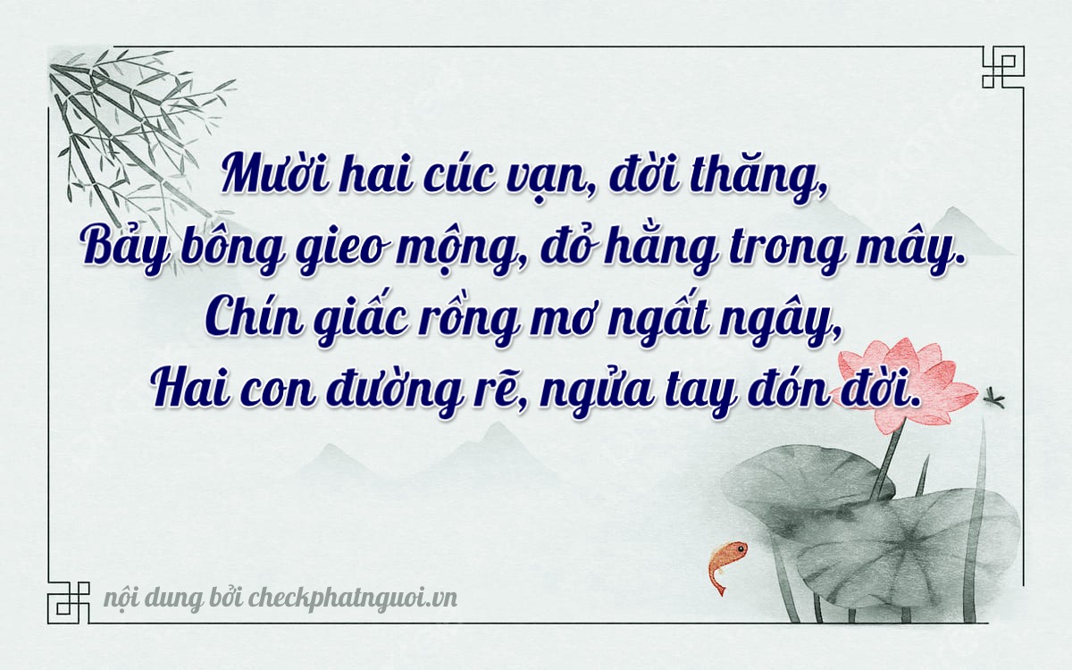 Bài thơ ý nghĩa cho <b>biển số 20B-12792</b> tại website checkphatnguoi.vn