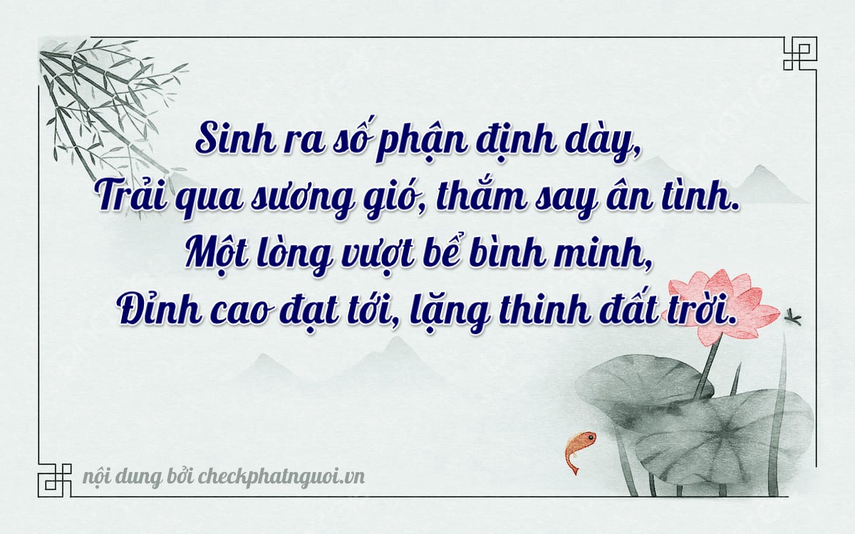 Bài thơ ý nghĩa cho <b>biển số 20B1-41033</b> tại website checkphatnguoi.vn