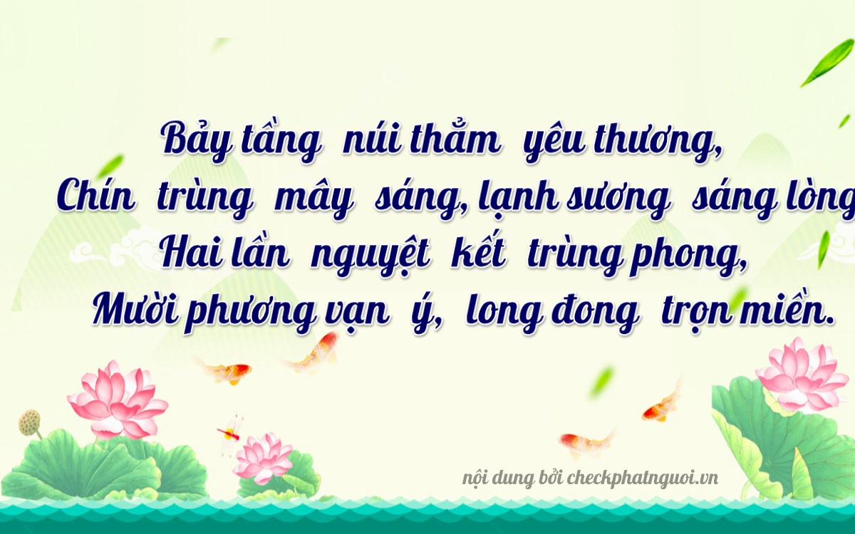 Bài thơ ý nghĩa cho <b>biển số 20B1-79217</b> tại website checkphatnguoi.vn