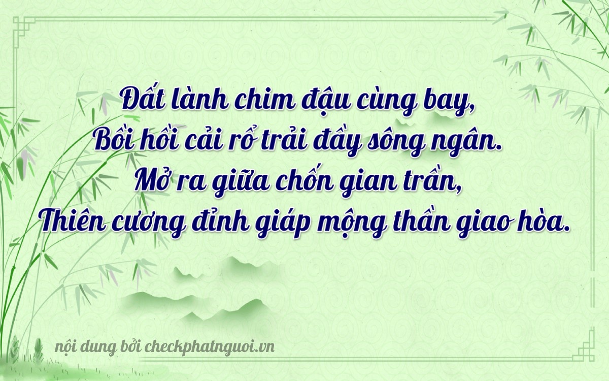 Bài thơ ý nghĩa cho <b>biển số 20B1-87547</b> tại website checkphatnguoi.vn