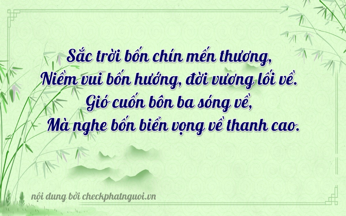 Bài thơ ý nghĩa cho <b>biển số 20B1-94040</b> tại website checkphatnguoi.vn