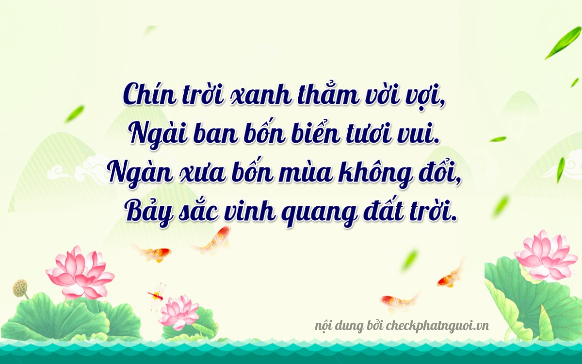 Bài thơ ý nghĩa cho <b>biển số 20B1-99447</b> tại website checkphatnguoi.vn