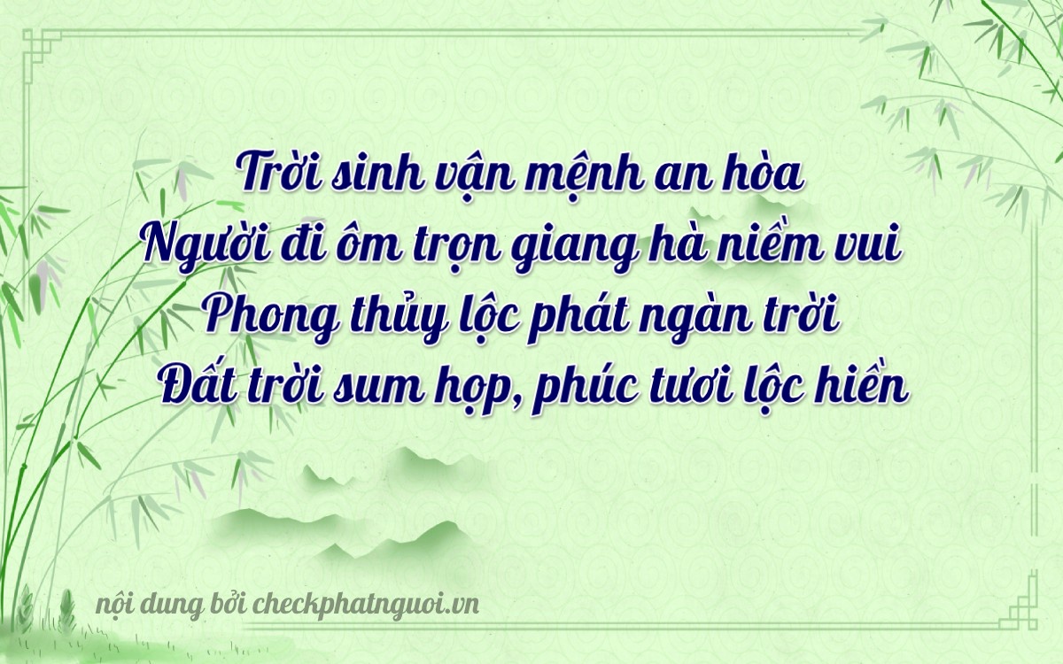 Bài thơ ý nghĩa cho <b>biển số 20B2-07481</b> tại website checkphatnguoi.vn