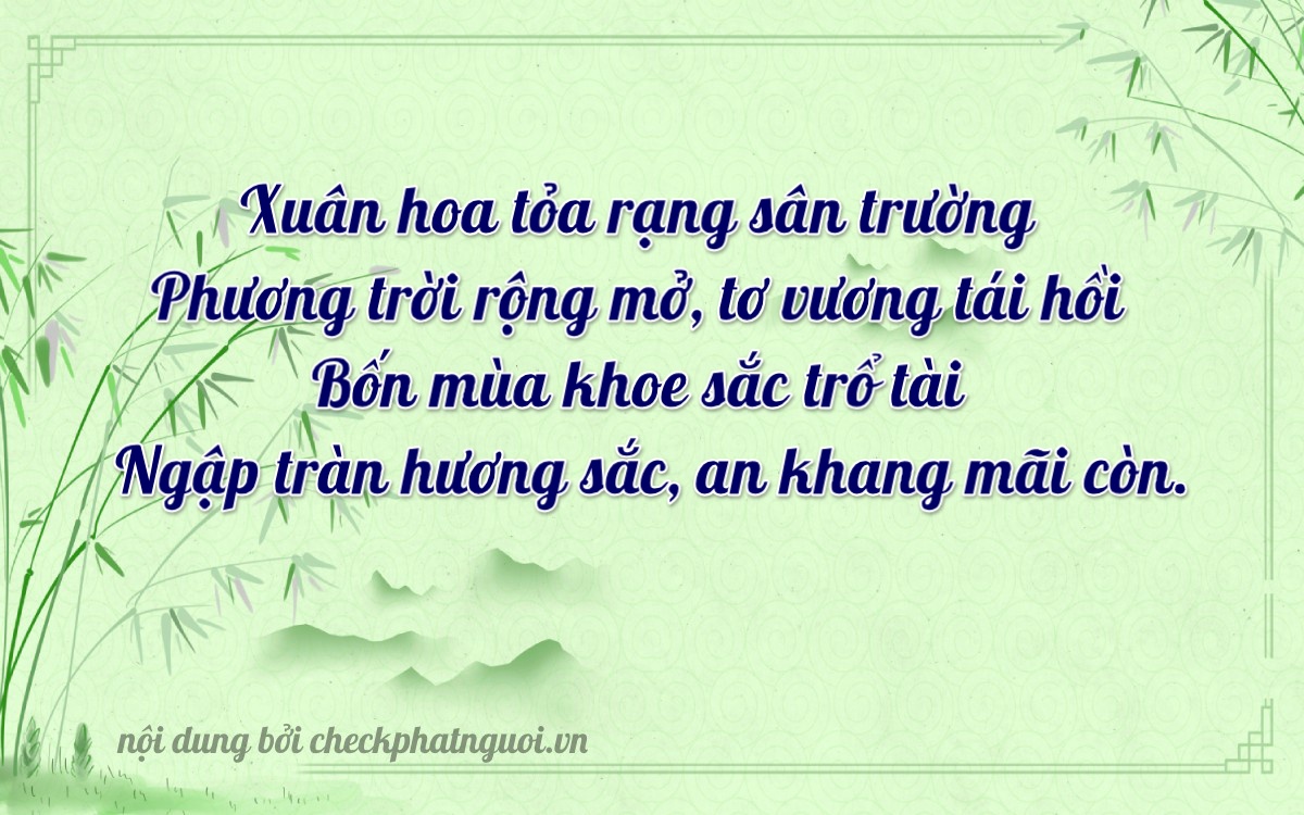Bài thơ ý nghĩa cho <b>biển số 20B2-33171</b> tại website checkphatnguoi.vn