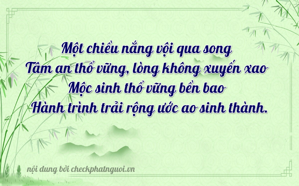 Bài thơ ý nghĩa cho <b>biển số 20B2-34418</b> tại website checkphatnguoi.vn