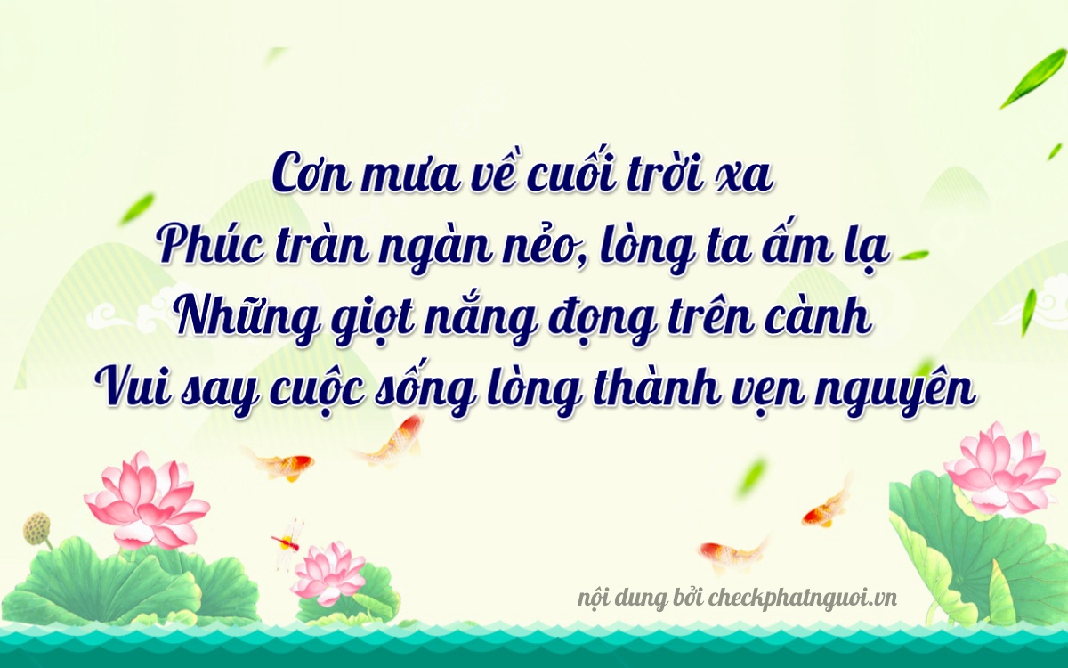 Bài thơ ý nghĩa cho <b>biển số 20B2-35844</b> tại website checkphatnguoi.vn