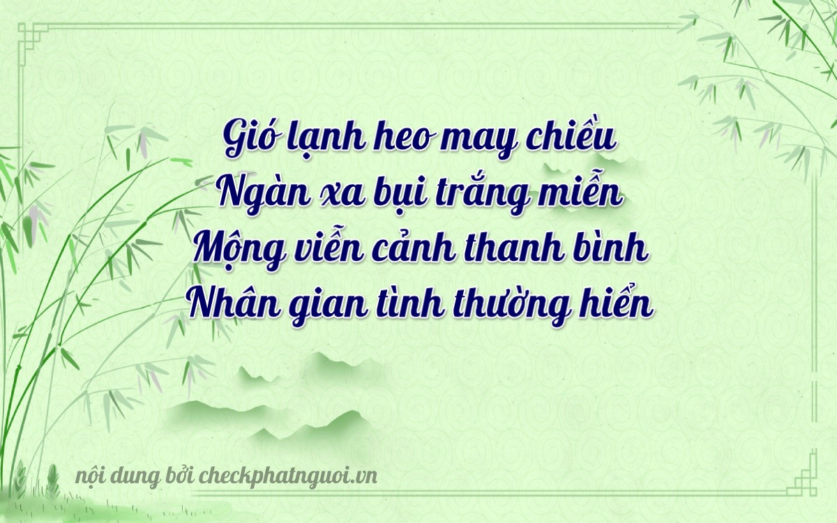 Bài thơ ý nghĩa cho <b>biển số 20B2-42756</b> tại website checkphatnguoi.vn