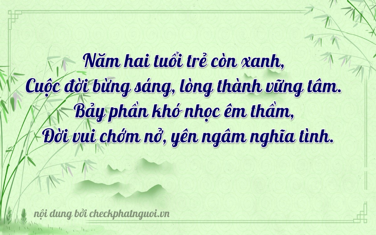 Bài thơ ý nghĩa cho <b>biển số 20B2-52723</b> tại website checkphatnguoi.vn